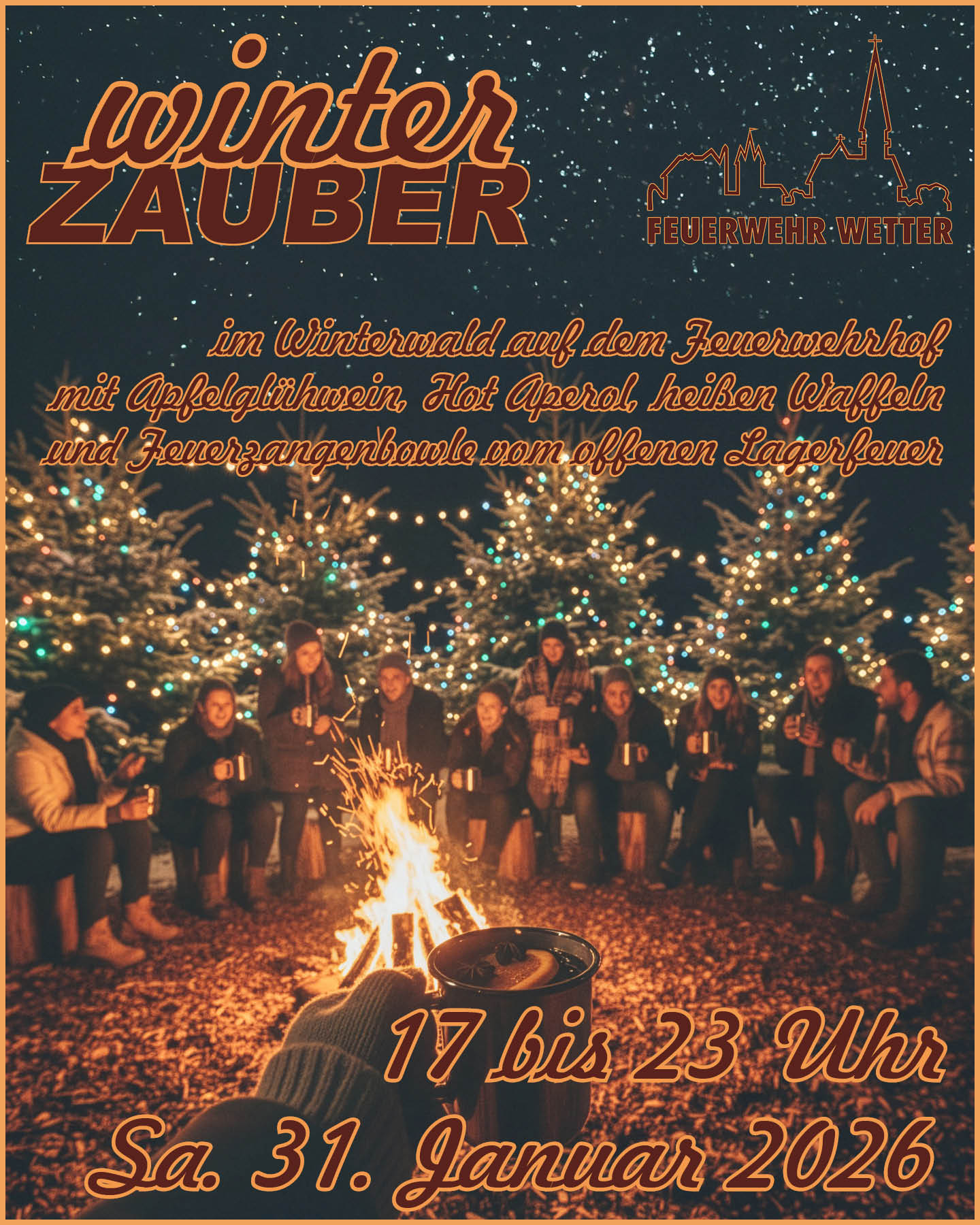 Winterzauber im Winterwald auf dem Hof der Feuerwehr Wetter am 31. Januar 2026