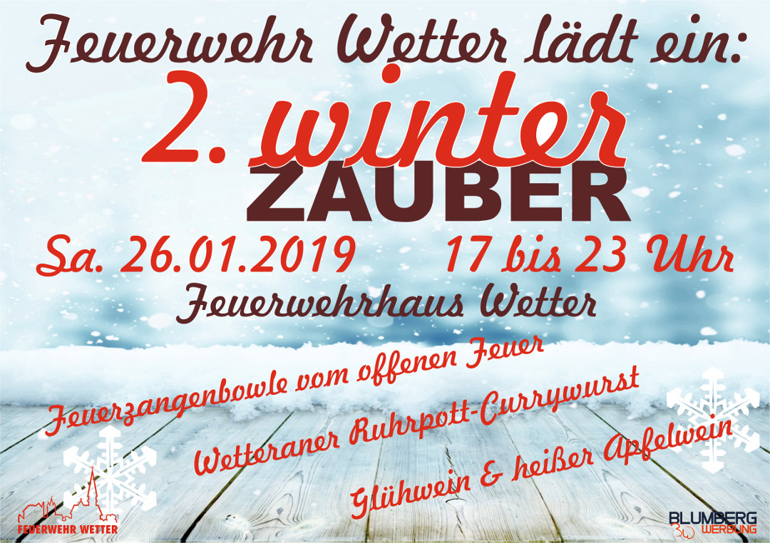 Winterzauber 2019 Winterzauber der Freiwilligen Feuerwehr Wetter im Tannenwald auf dem Feuerwehrhof